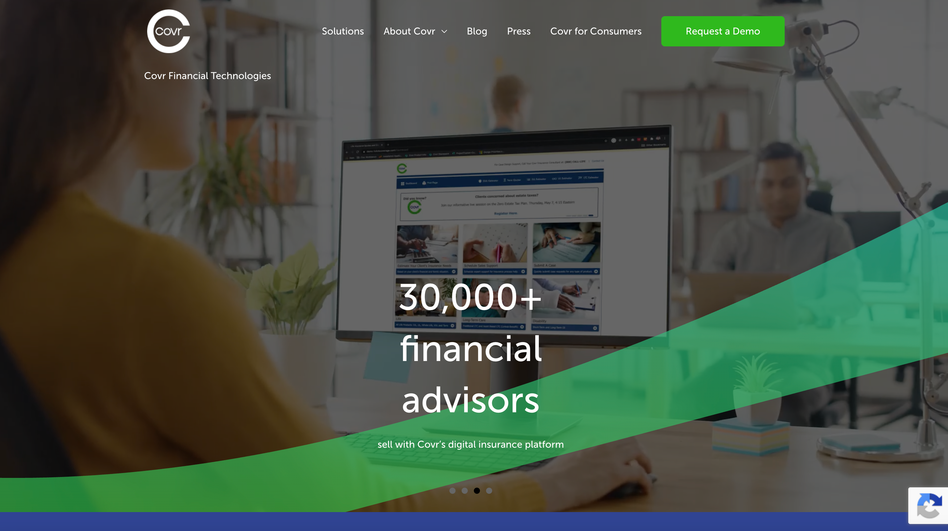 Covr Financial Technologies homepage