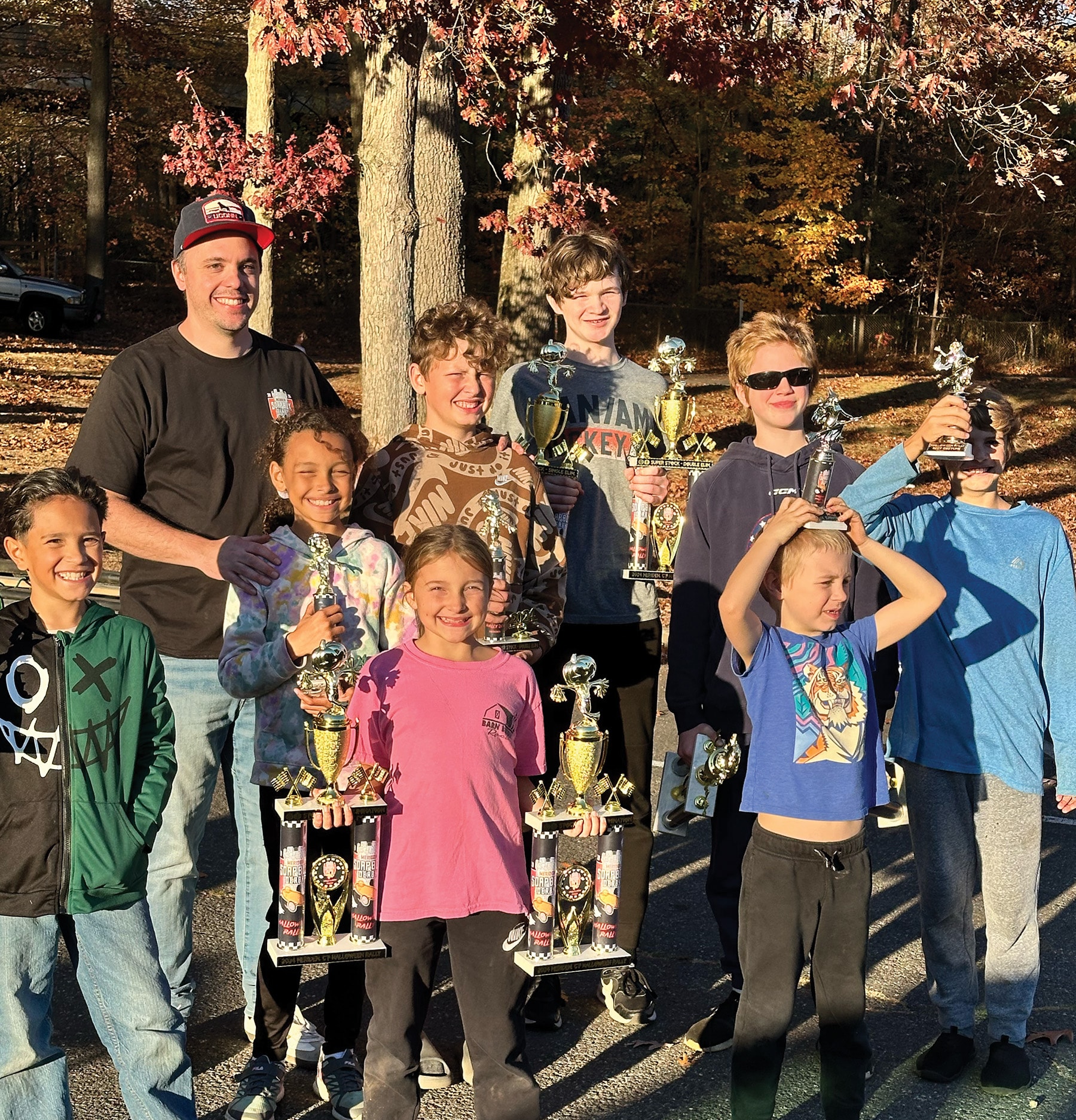 Meriden Soap Box Derby — winners with trophies