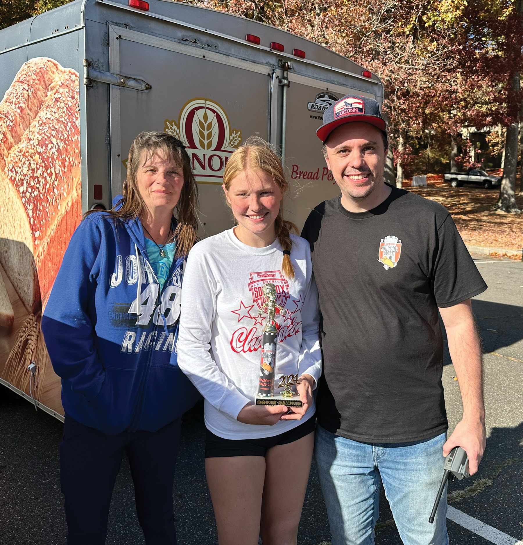 Meriden Soap Box Derby — family with trophy