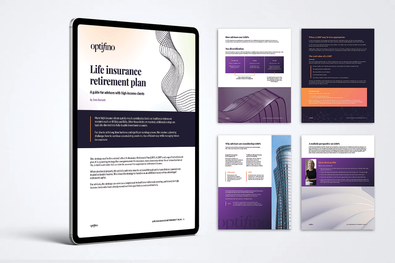 Optifino life insurance retirement plan guide