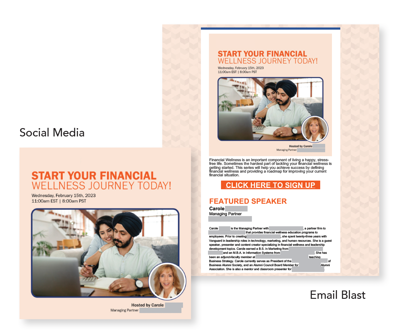 Wellworks financial wellness webinar promotion